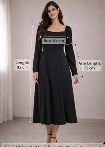 Elegant Black Midi Dress