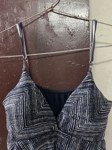 Y2K Geometric Chevron Tiered Cami Top