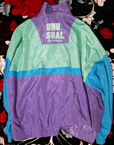 Retro Color Block Windbreaker Jacket