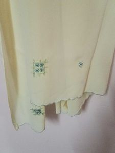 Light Yellow Embroidered Dupatta