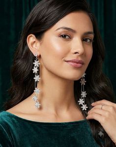 Stunning Flower Drop Earrings