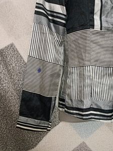 Sexy Black And White Striped Shirt