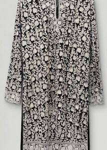 Embroidered Black Kurta