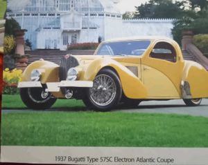 Vintage Autograph Book with 4 antique Car fotos