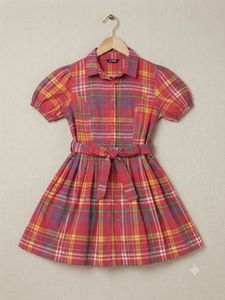Charming Plaid Shirt Dress