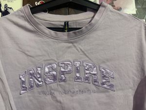 Lavender Graphic Crop Top