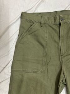 MUJI Olive Green Baker Pants