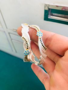 Pure Silver Bangles (wt:- 26.800g)