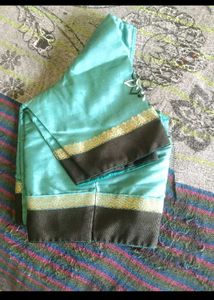 Beautiful Teal Saree Blouse