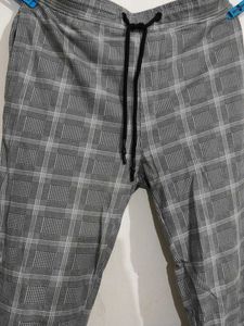 Gray Plaid Trousers