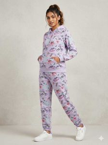 Graffiti Print Hoodie and Sweatpants Set