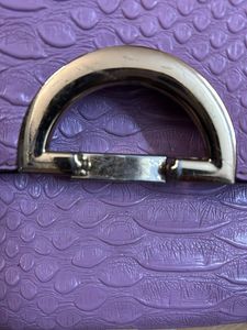 Stylish Lavender Clutch with Snake Print