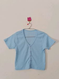 Front Button Crop Top Size XS