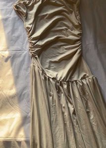 Chic One-Shoulder Ruched Midi Dress