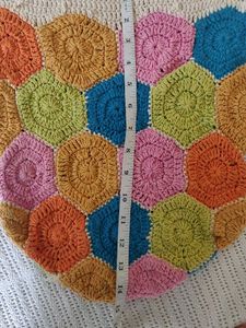 Boho Hexagon Crochet Shoulder Bag