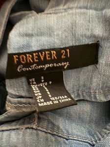 Retro Denim Forever21 Jumpsuit