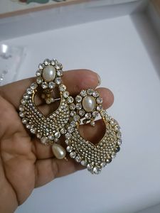 Beautiful Designer Party Wear Earrings With Stones
