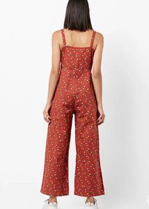 Brown Printed Jumpsuit (Women's)