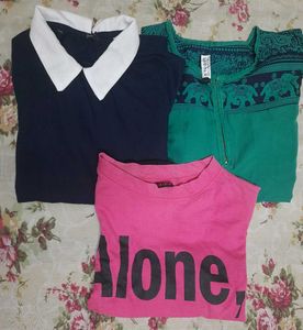 Bundle of 3 Women's Crop Tops