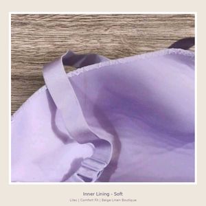 Comfortable Lavender Lace Bra