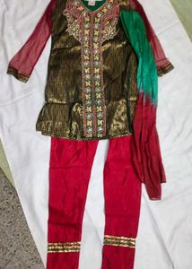 Embroidered Kurta Set with Dupatta