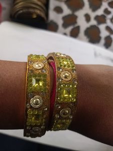 Bangles Metal With Stones