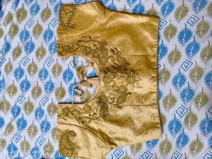 Readymade Golden Embroidered Blouse