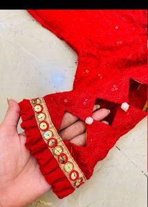 Orange Embroidered Kurta