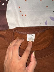 Brown Crew Neck Sweatshirt