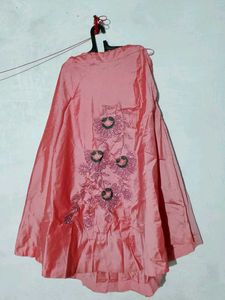 Pretty Pink Embellished Ethnic Skirt