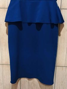 elegant blue midi dress