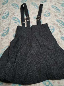 Dark Grey Pinafore Skirt
