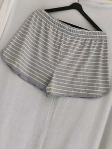 primark Gray Striped Pajama Shorts