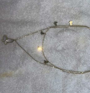 Golden Layered Stainless Steel Butterfly Necklace