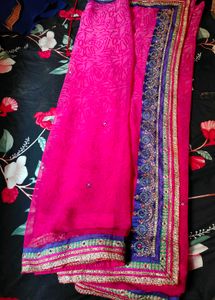 Rose Colour Saree