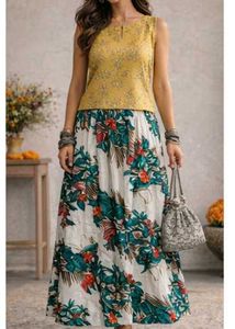 Bohemian Floral long skirt