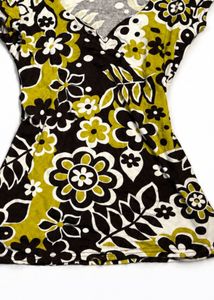 Retro Floral Print  Top