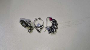 Nose Pins Set Oxidised For Navratri Special