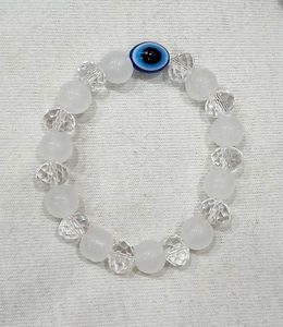 🧿Evil Eye White Beaded Bracelet🤍