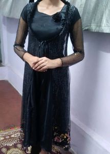 Black Jacket With Inner Frock