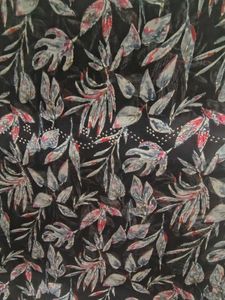 Elegant Black Floral Saree