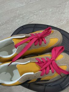 Stylish Yellow &amp; Pink Sneakers
