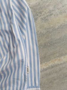 Men's Blue &amp; White Striped Shirt