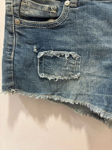 Distressed Denim Shorts