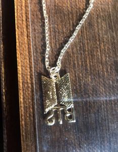 BTS Black Locket Pendant Chain In Gold