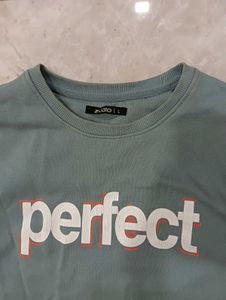 Light Blue "Perfect" Graphic Sweatshirt