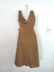 Dark Mustard Striped Dress (Women's)