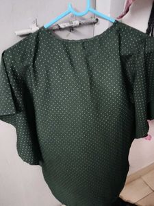 Chic Green Polka Dot Kurta