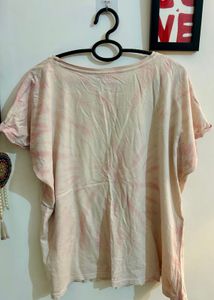 Gia by westside Light Pink Tie-Dye T-Shirt