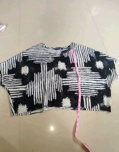 Abstract Print Oversized Top